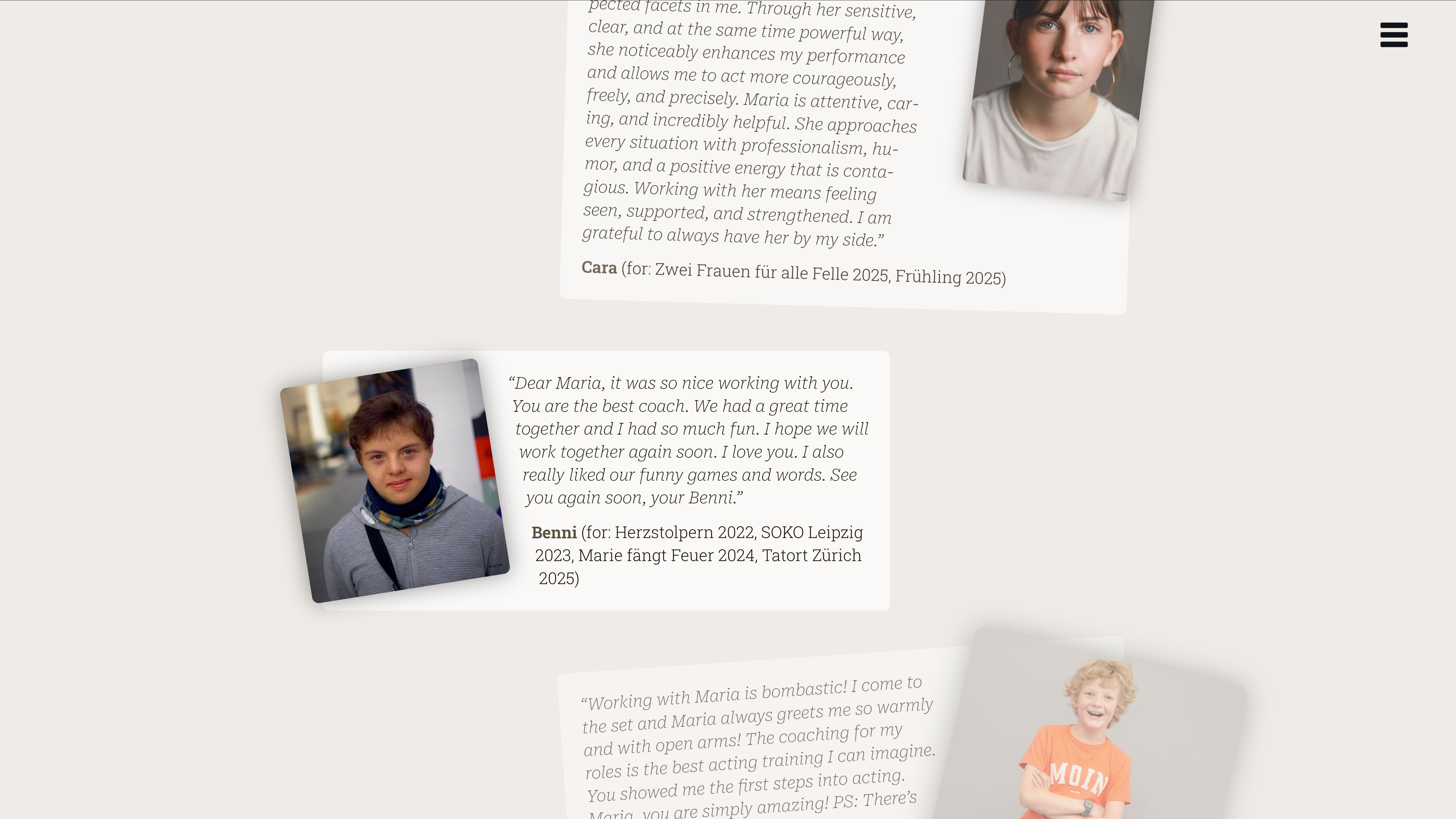 Screenshot Maria Lazaridou - References