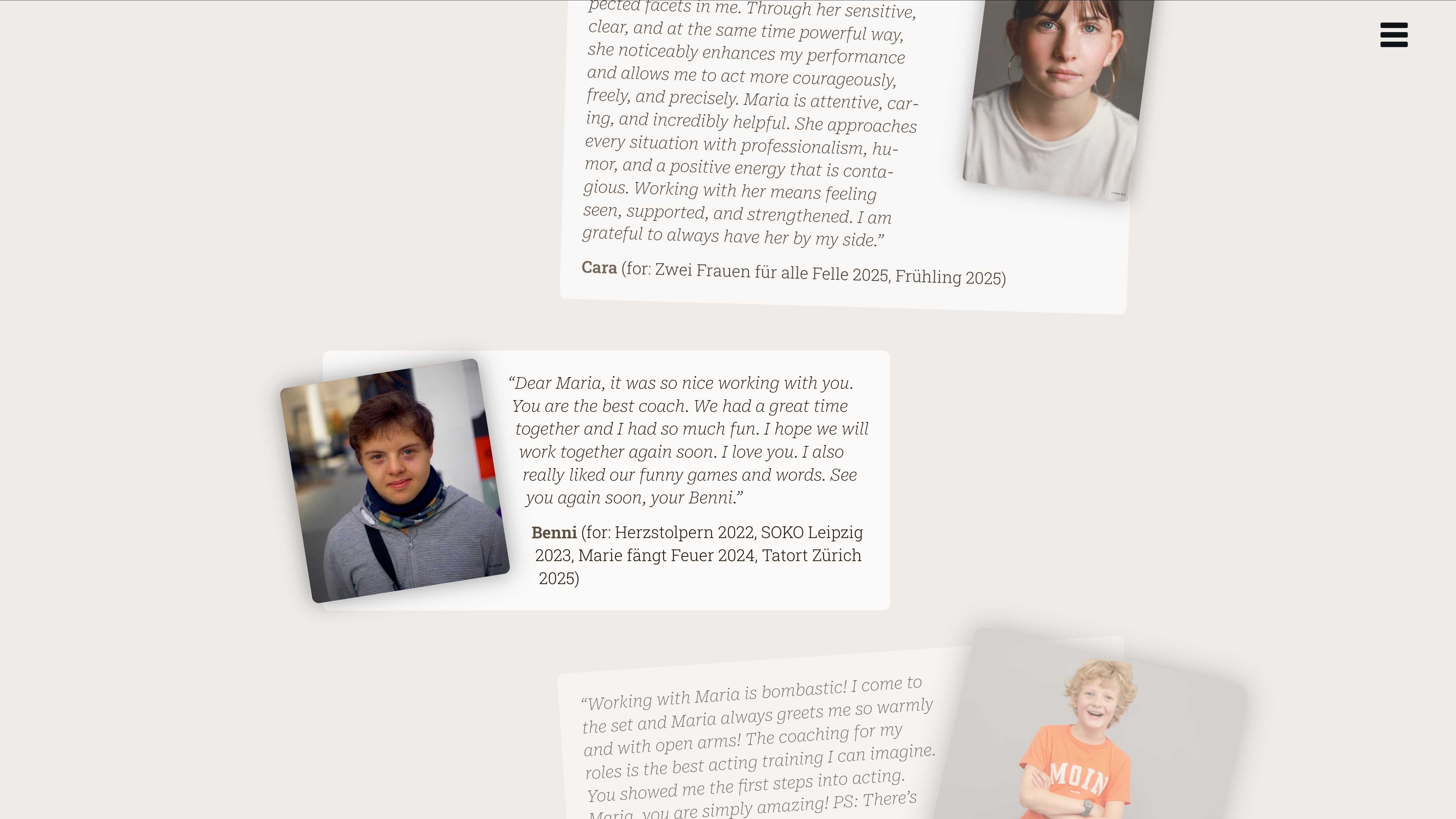 Screenshot Maria Lazaridou - References